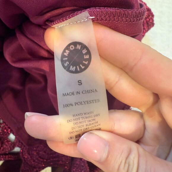 Simon Miller Beep Beep Dress Magenta Small - Picture 3 of 4